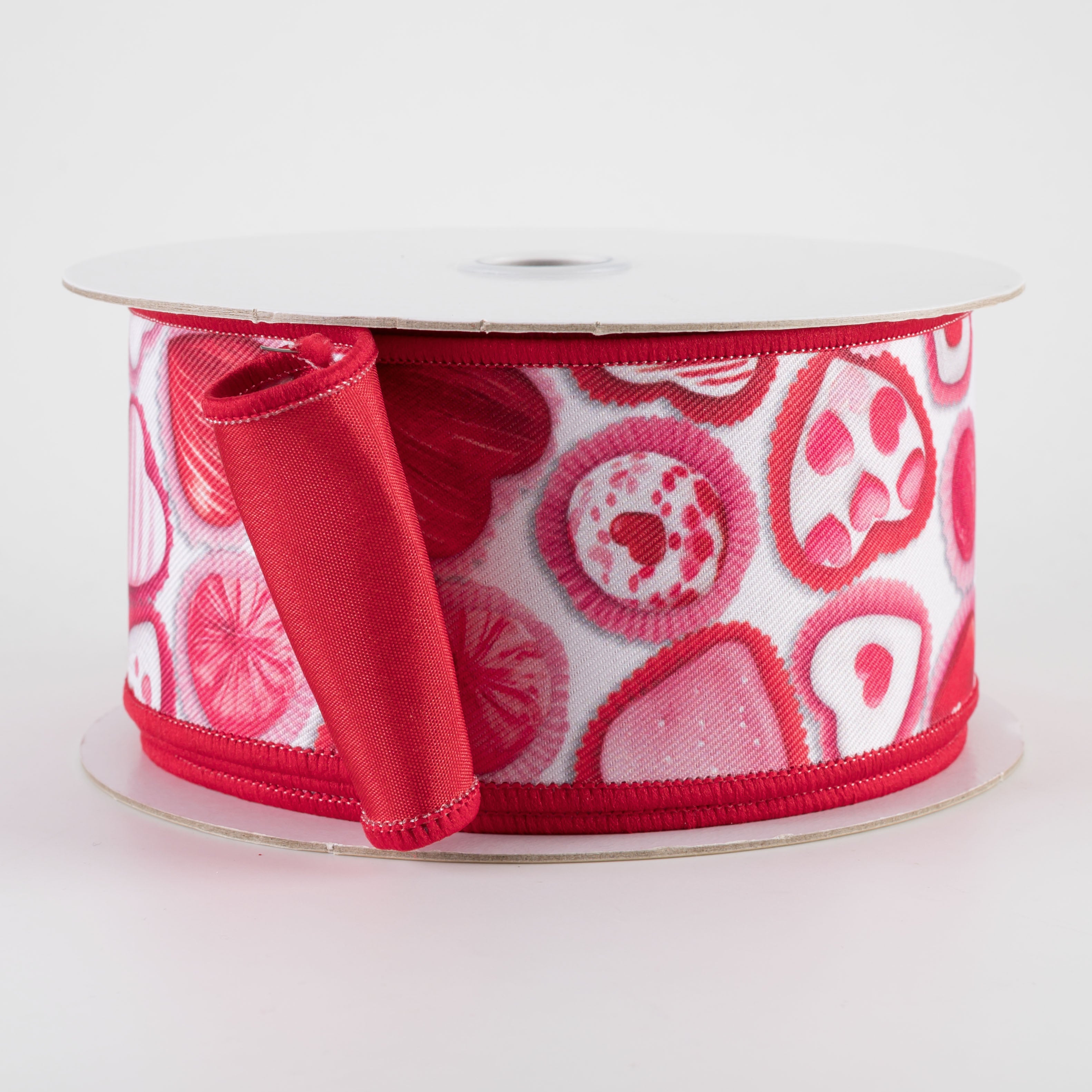 2.5" Double Sided Fused Valentine Candy Ribbon (10 Yards)