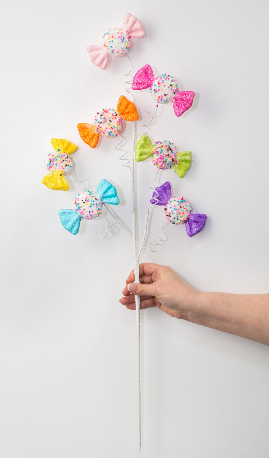 29" Wrapped Candy with Sprinkles Spray: Multicolor