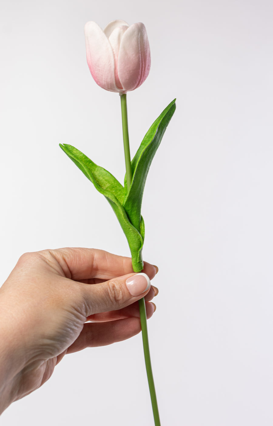 14" Medium Soft Touch Tulip Flower Bundle: Light Pink (6)