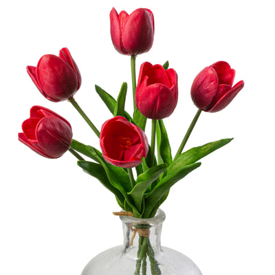14" Medium Soft Touch Tulip Flower Bundle: Beauty (6)