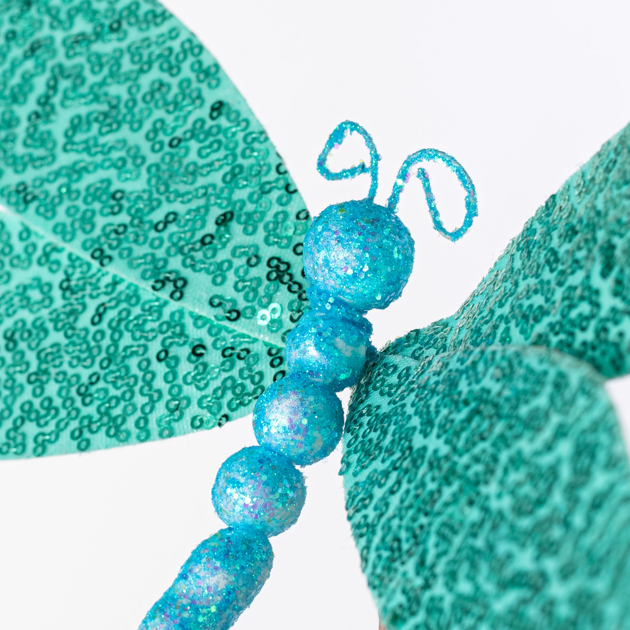 11" Sequin Dragonfly Pick: Turquoise Blue