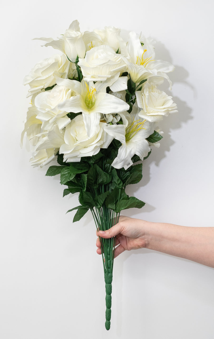 28" Lily, Rose & Daisy Mixed Bush: Cream (36 Stem)