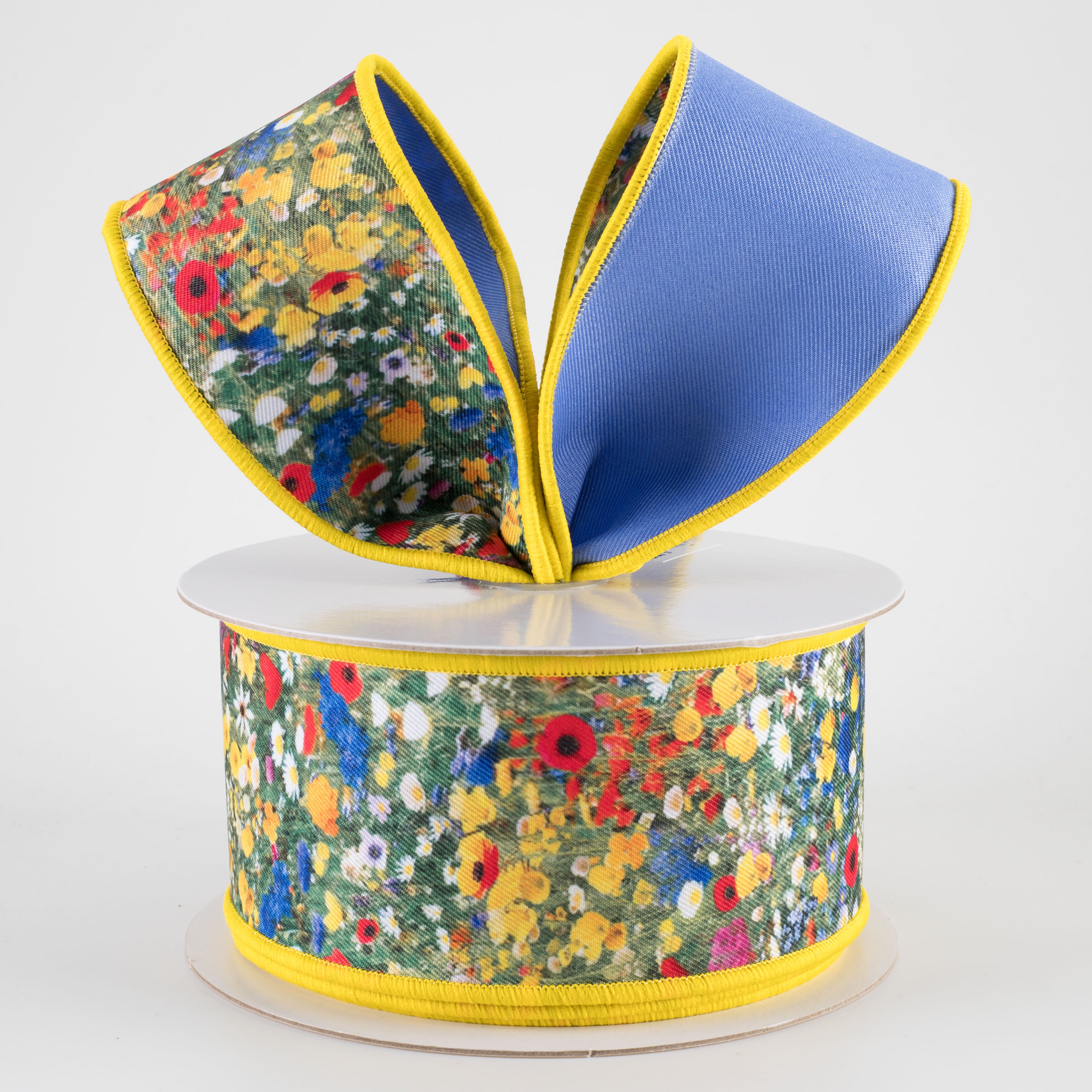 2.5" Double Sided Fused Wildflower Field Ribbon (10 Yards)