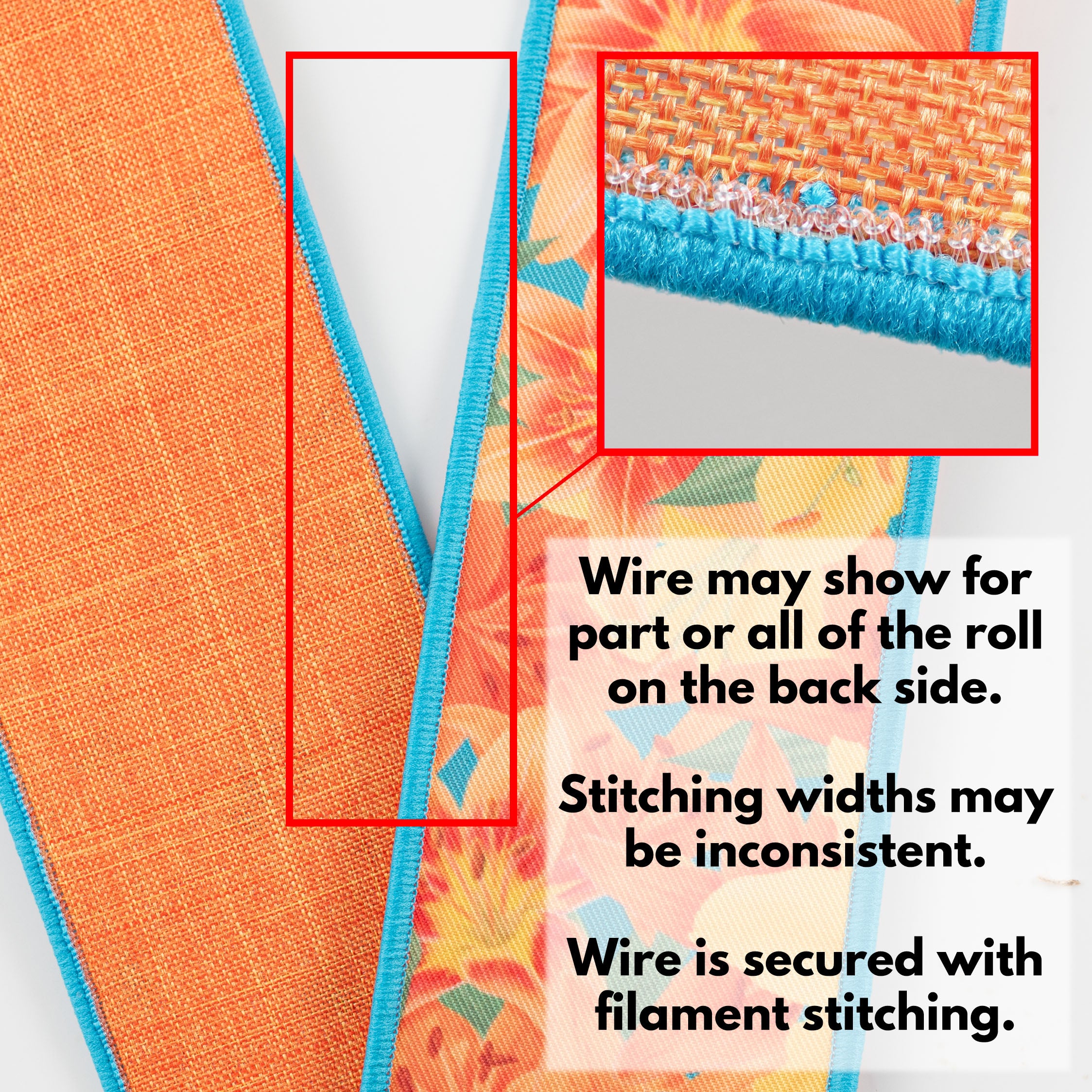 2.5" Double Sided Fused Orange Lilies Ribbon (10 Yards)