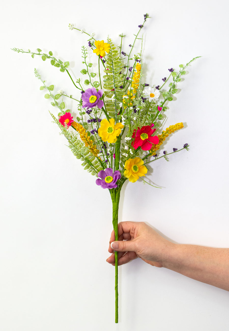 26" Mixed Spring Wildflowers Spray