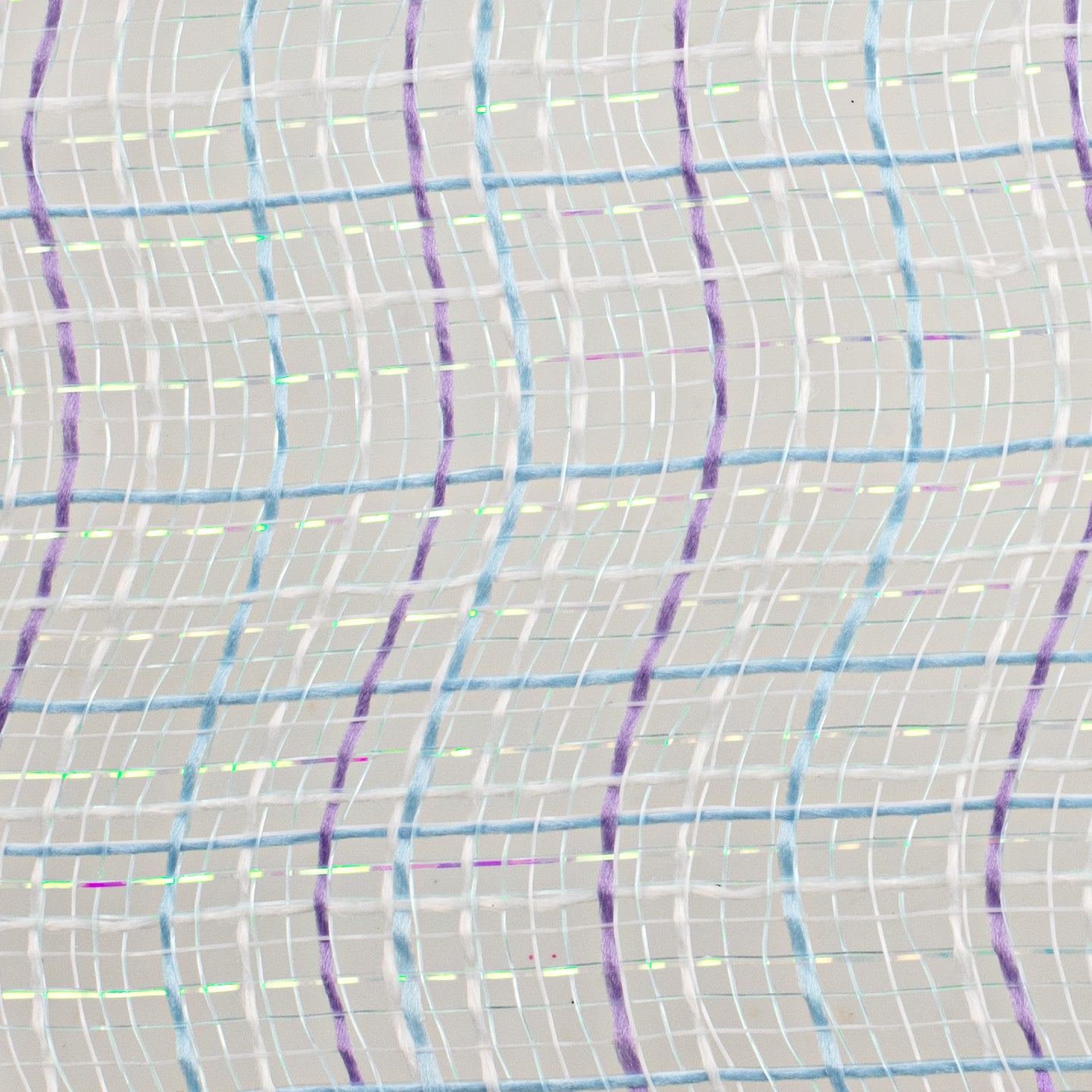 10" Iridescent Fabric Tweed Mesh: Light Blue & Lavender