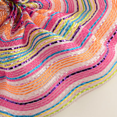 10" Striation Stripes Fabric & Breeze Mesh: Bright Spring Iridescent
