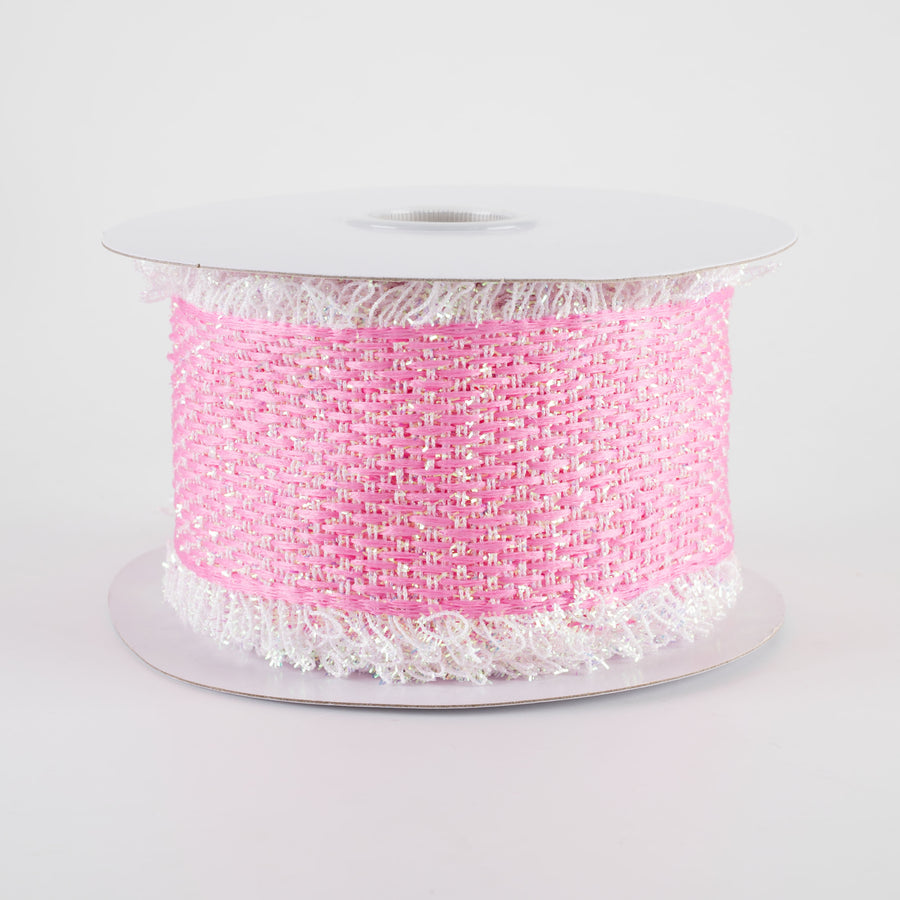 2.5" Loopy Edge Ribbon: Pink Iridescent (5 Yards)