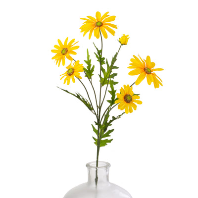 25" Daisy & Buds Spray x5: Yellow