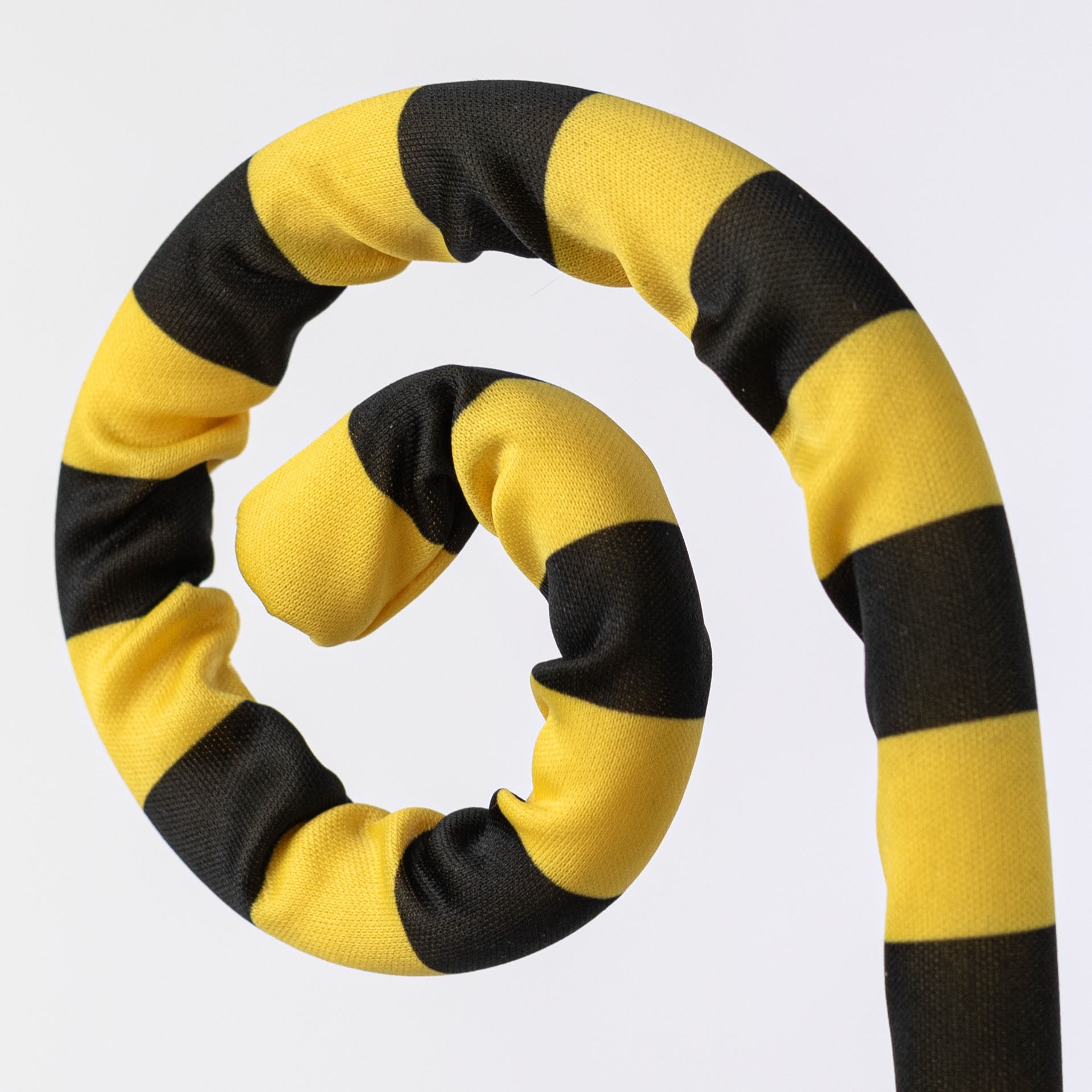 30" Fabric Stripe Curly Spray: Yellow & Black
