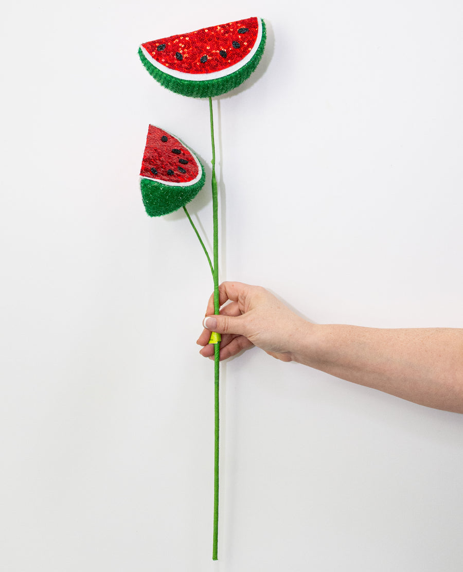 24" Shimmering Sequin Watermelons Spray