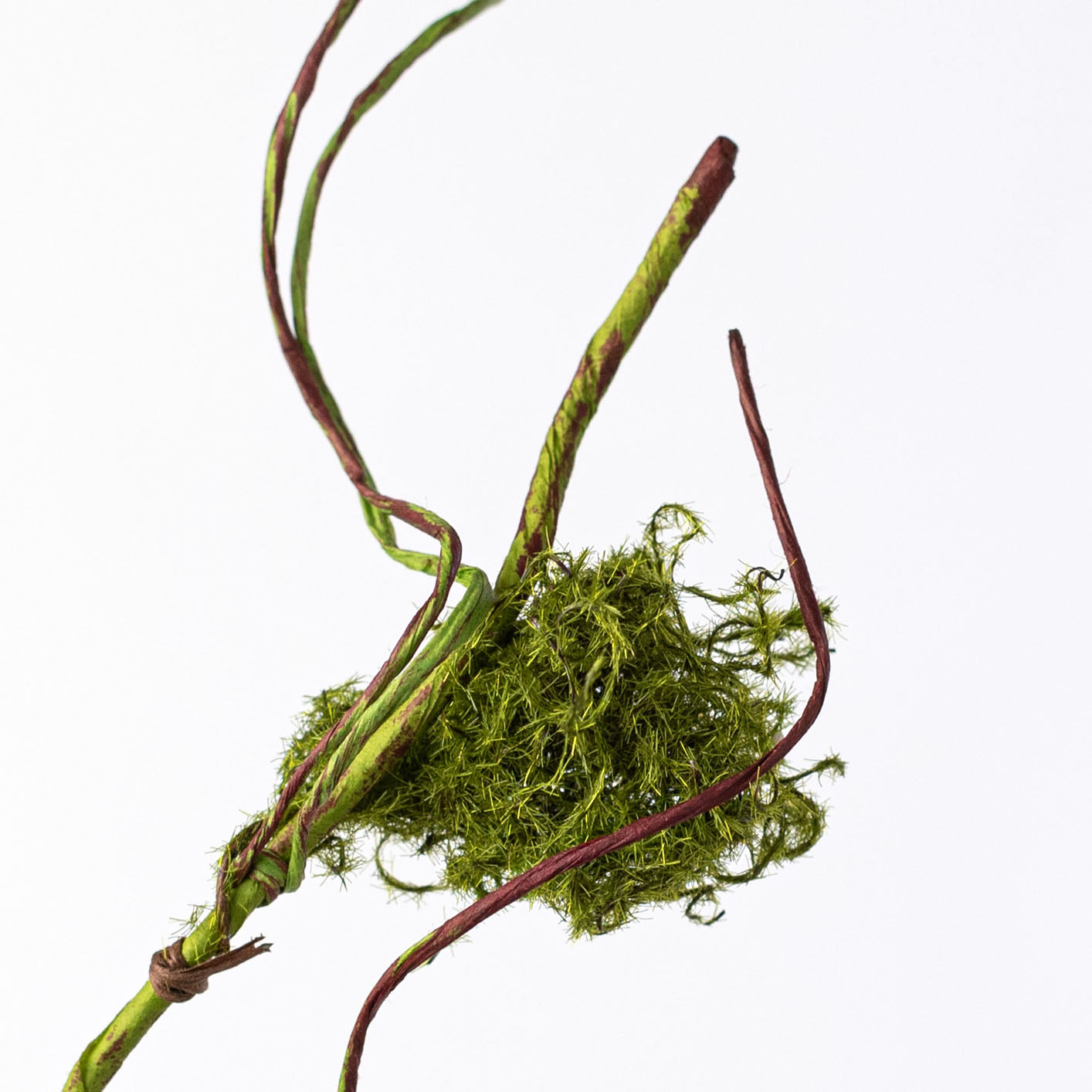 26" Mossy Bird Nest, Fern & Twigs Spray