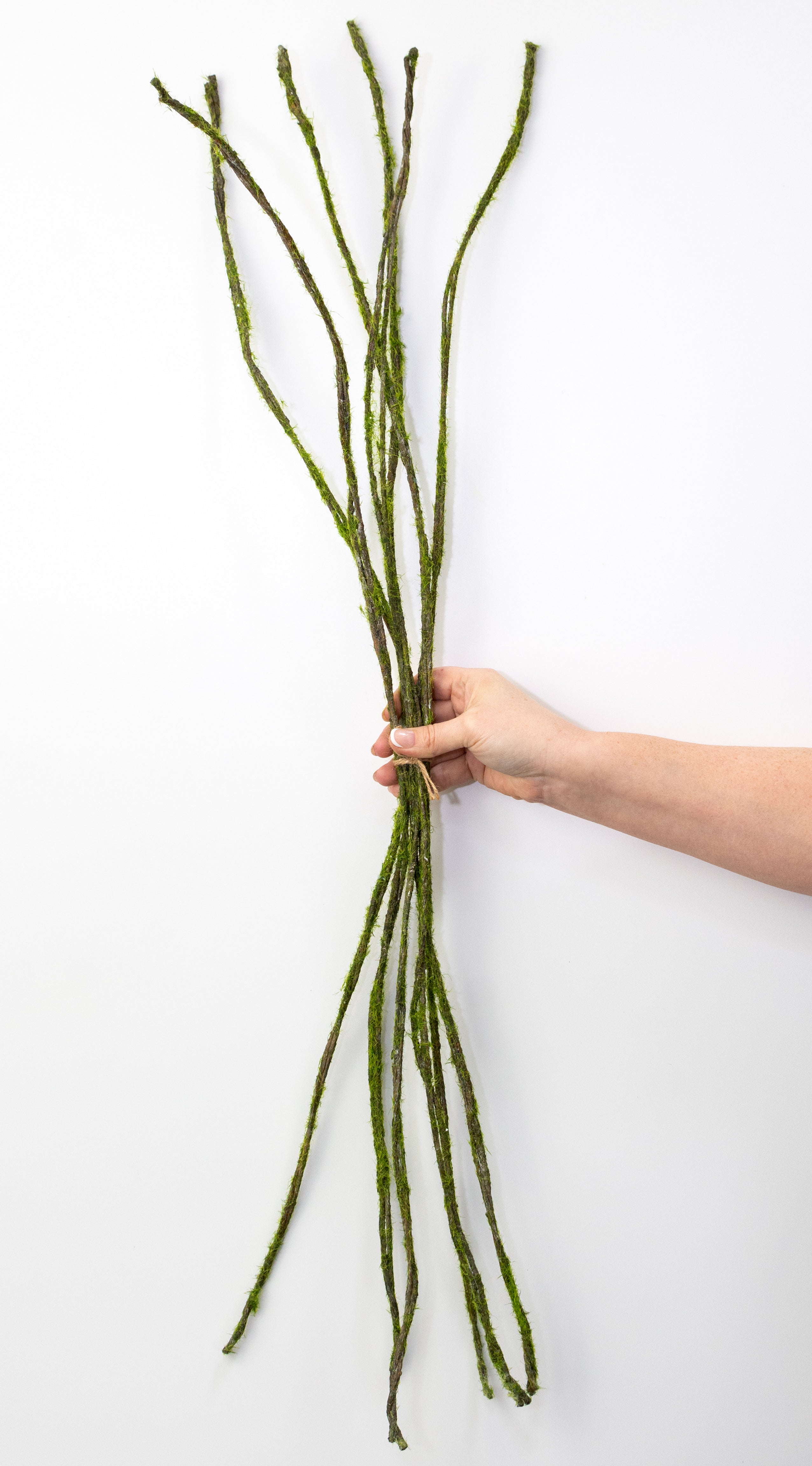 36" Mossy Wired Twig Bundle (6 Stems)