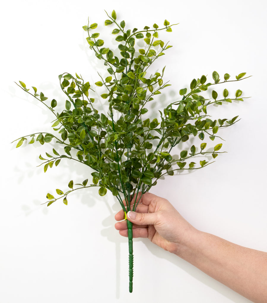 18" Plastic Mock Lime Leaves Bush