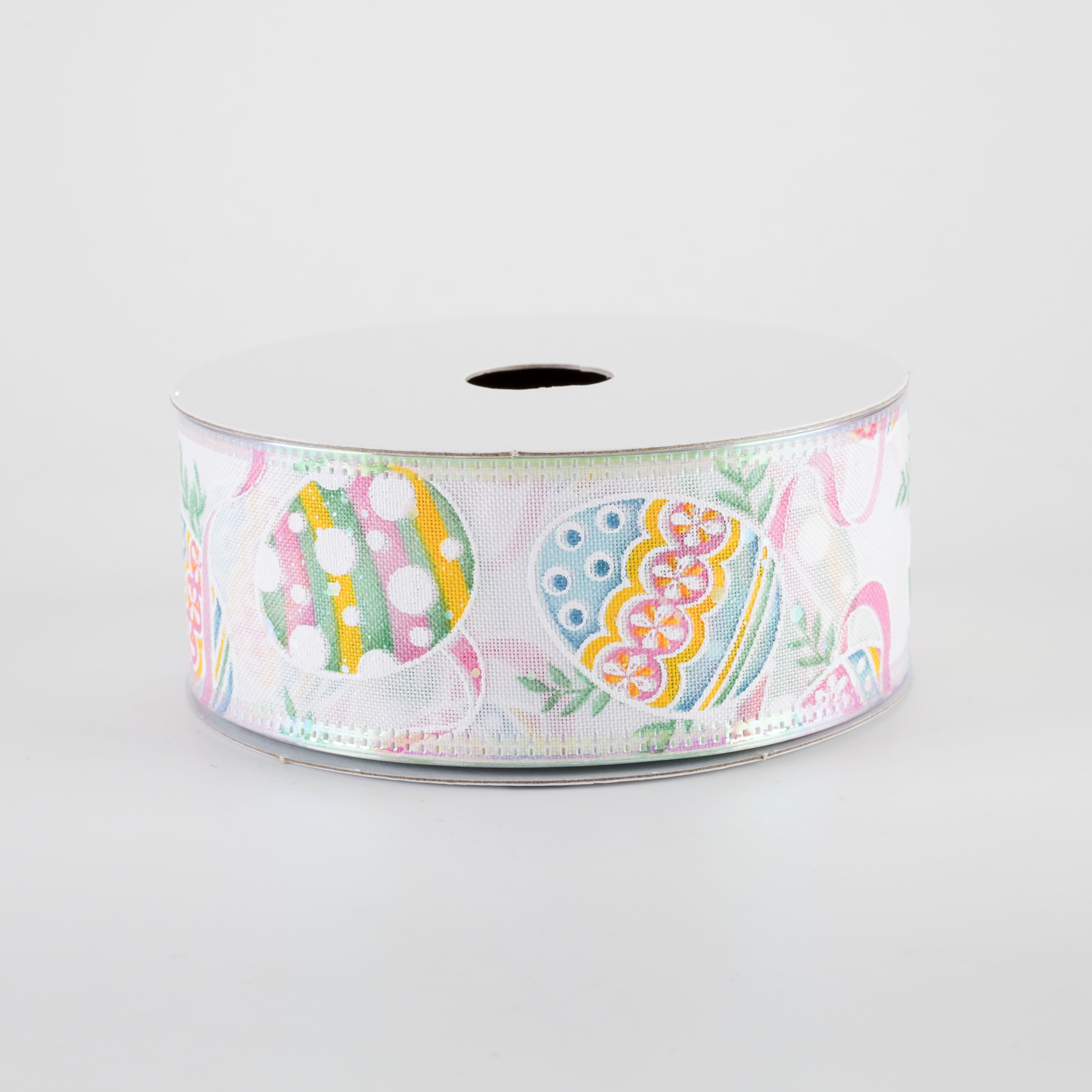 1.5" Iridescent Pastel Easter Eggs Ribbon (10 Yards)