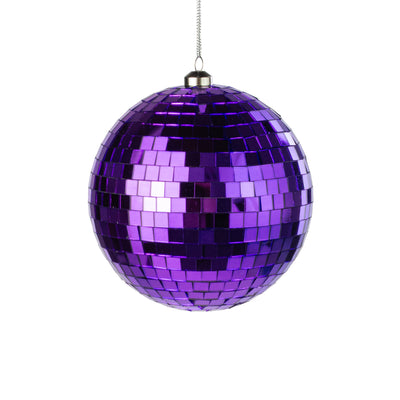 120mm Mirror Disco Ball Ornament: Purple
