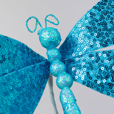 12" Sequin Dragonfly Pick: Blue