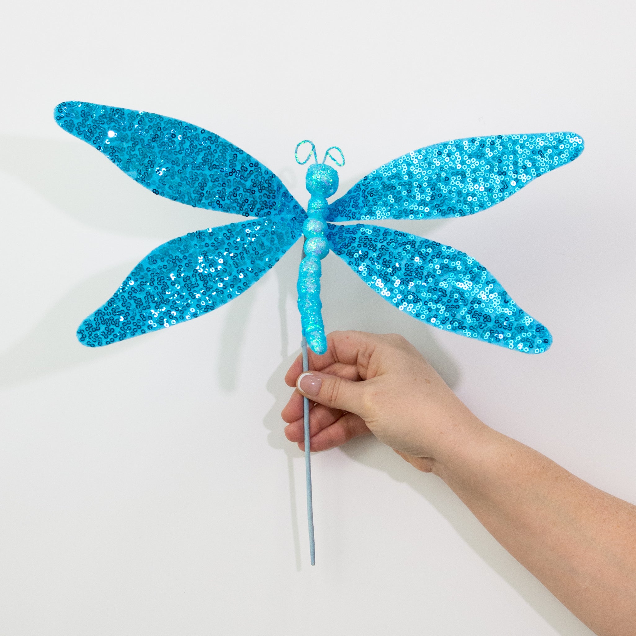 12" Sequin Dragonfly Pick: Blue