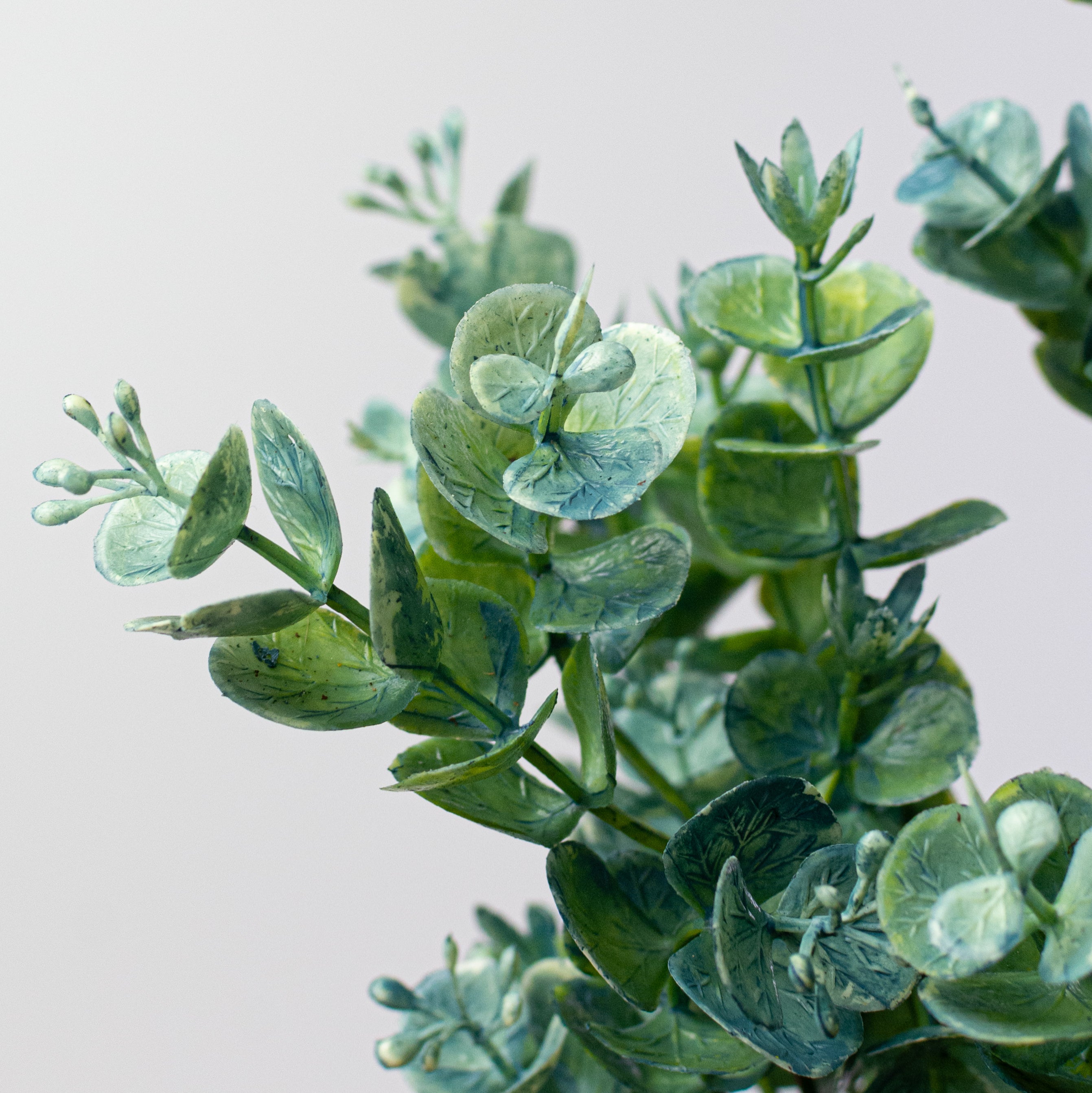 20" Plastic Eucalyptus Bush: Blue Green