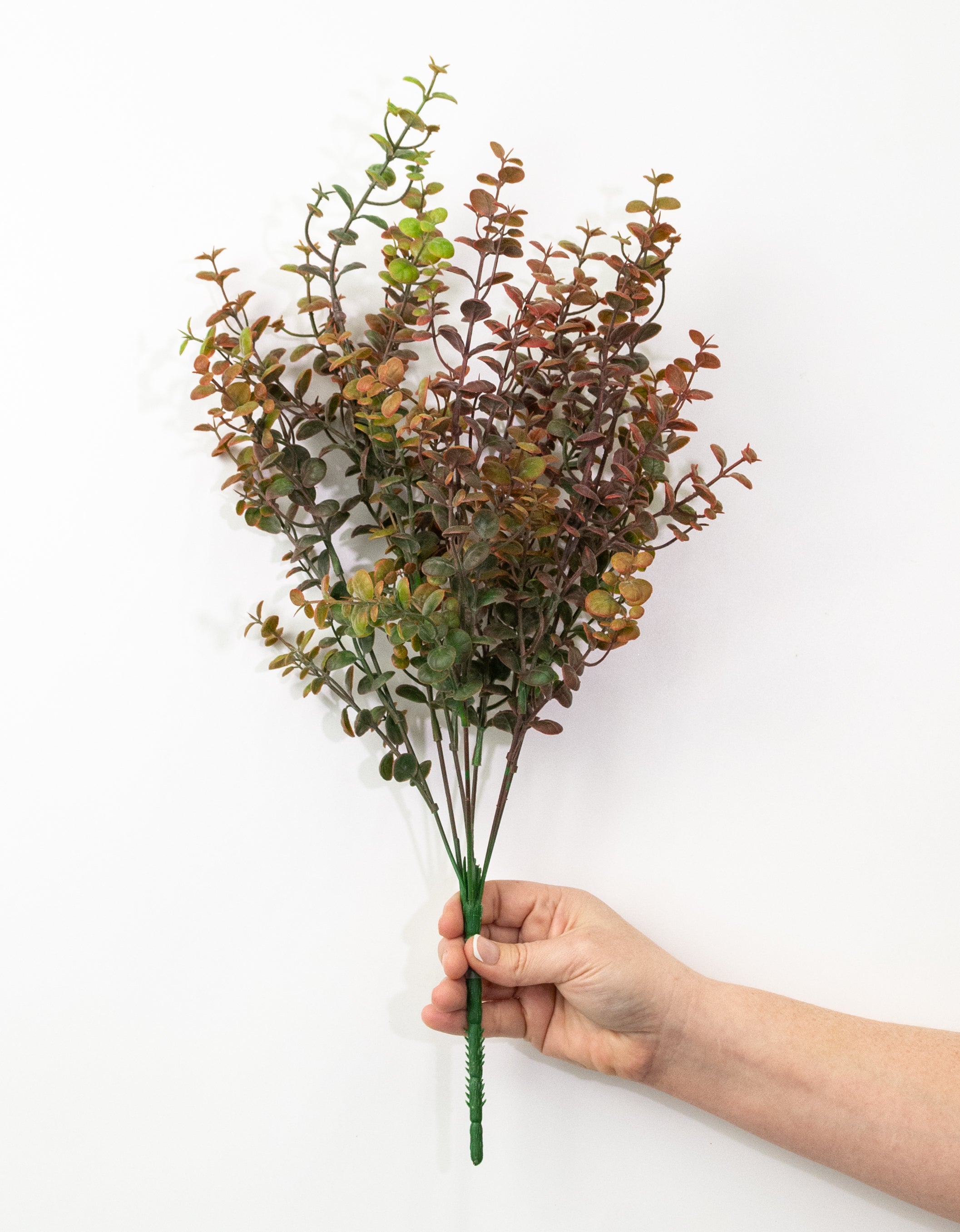 21" Plastic Boxwood Bush: Brown Green