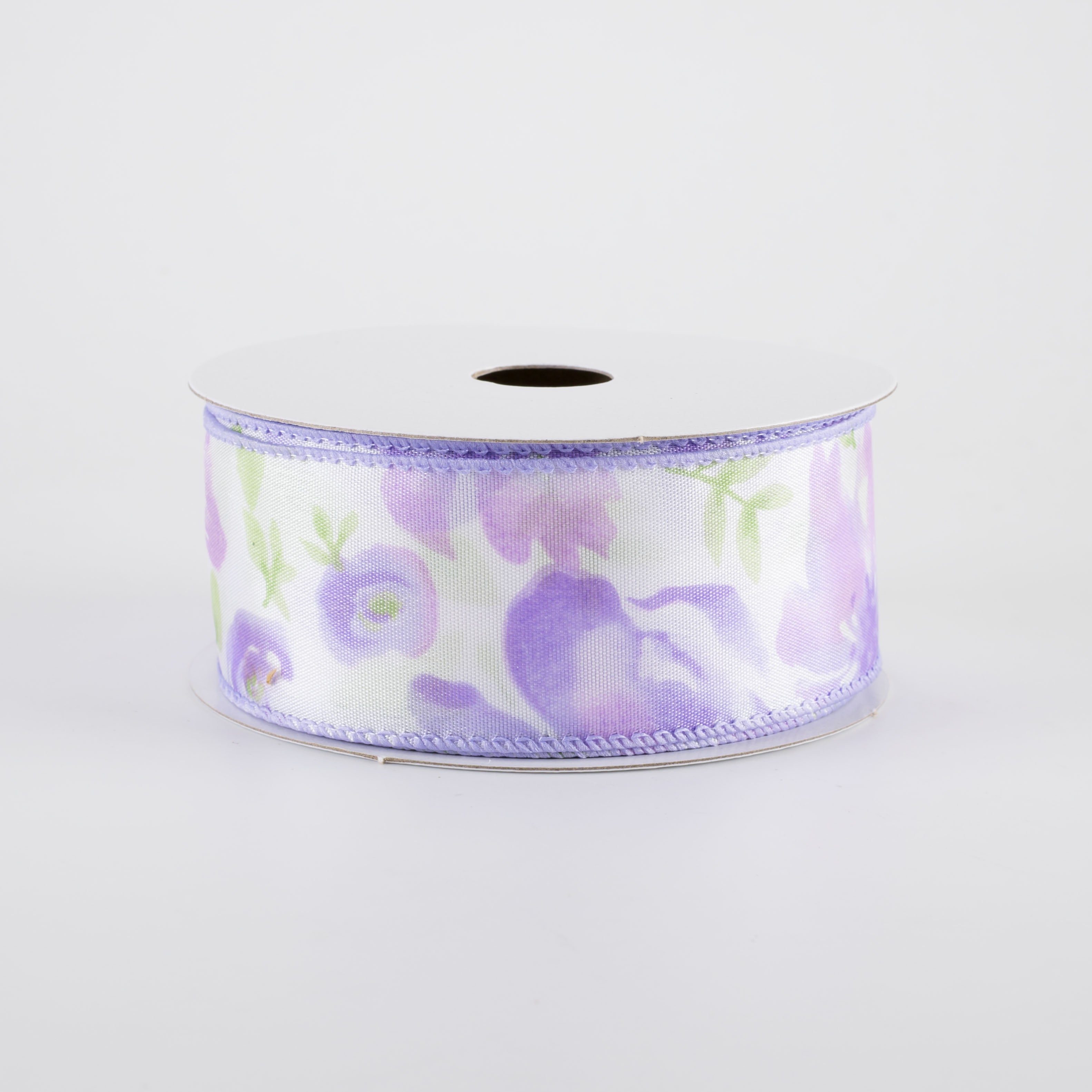 1.5" Watercolor Roses Ribbon: Lavender (10 Yards)