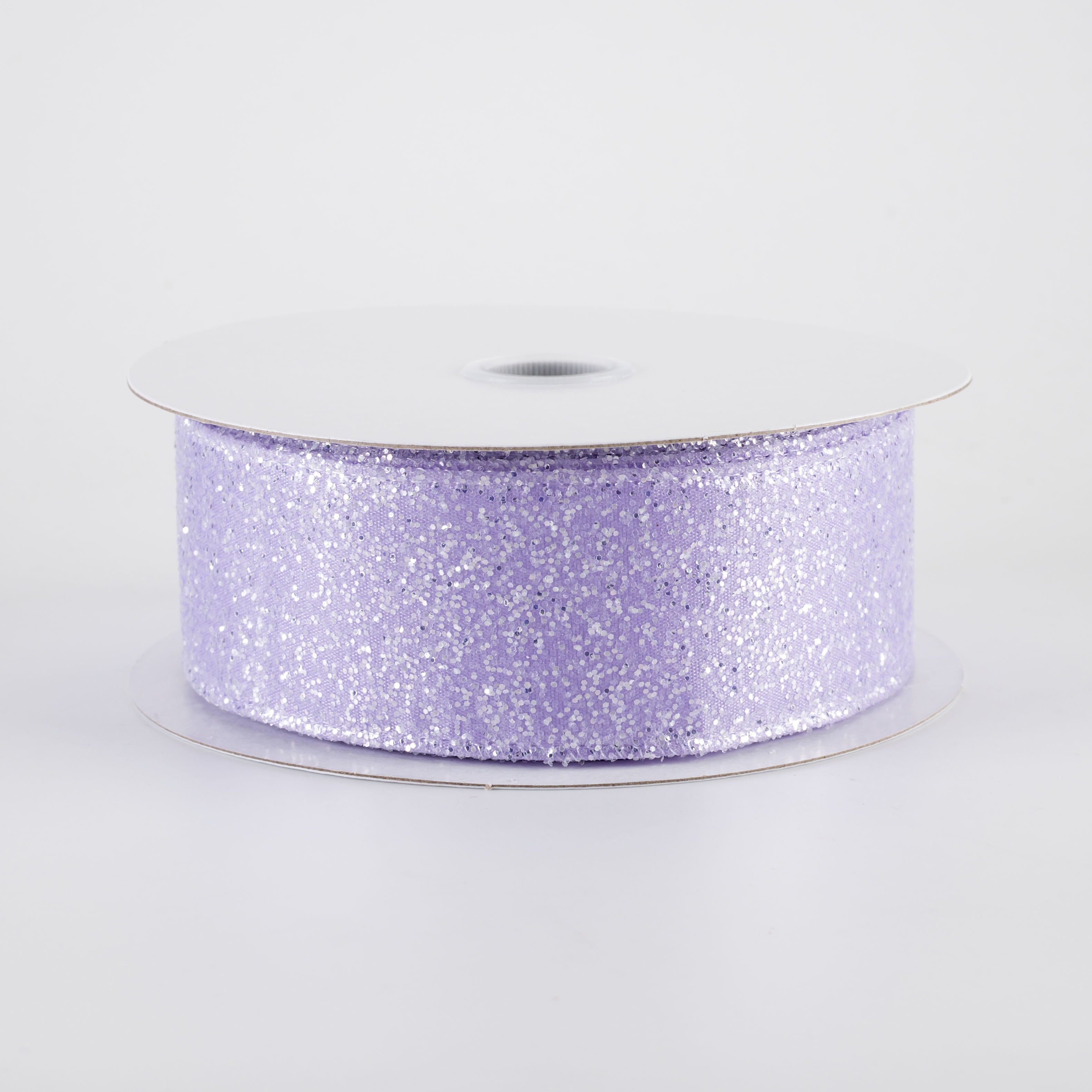 1.5" Candy Glittered Satin Ribbon: Lavender Purple (10 Yards)