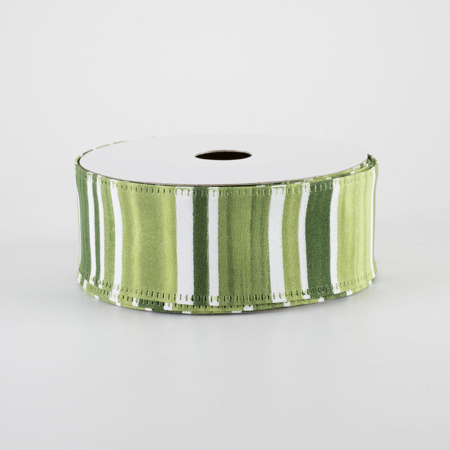 1.5" Ombré Stripes Ribbon: Seaglass Green (10 Yards)