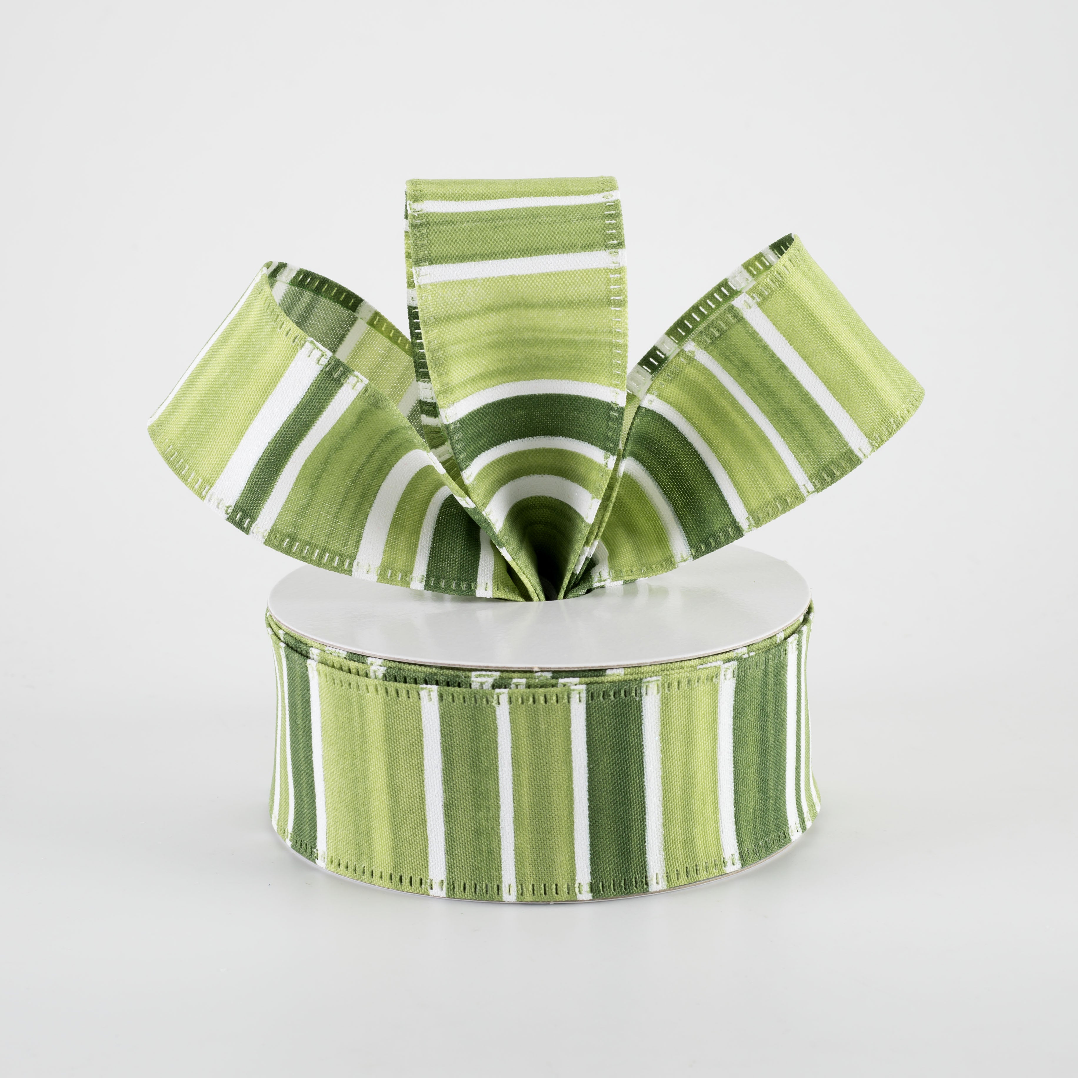 1.5" Ombré Stripes Ribbon: Seaglass Green (10 Yards)