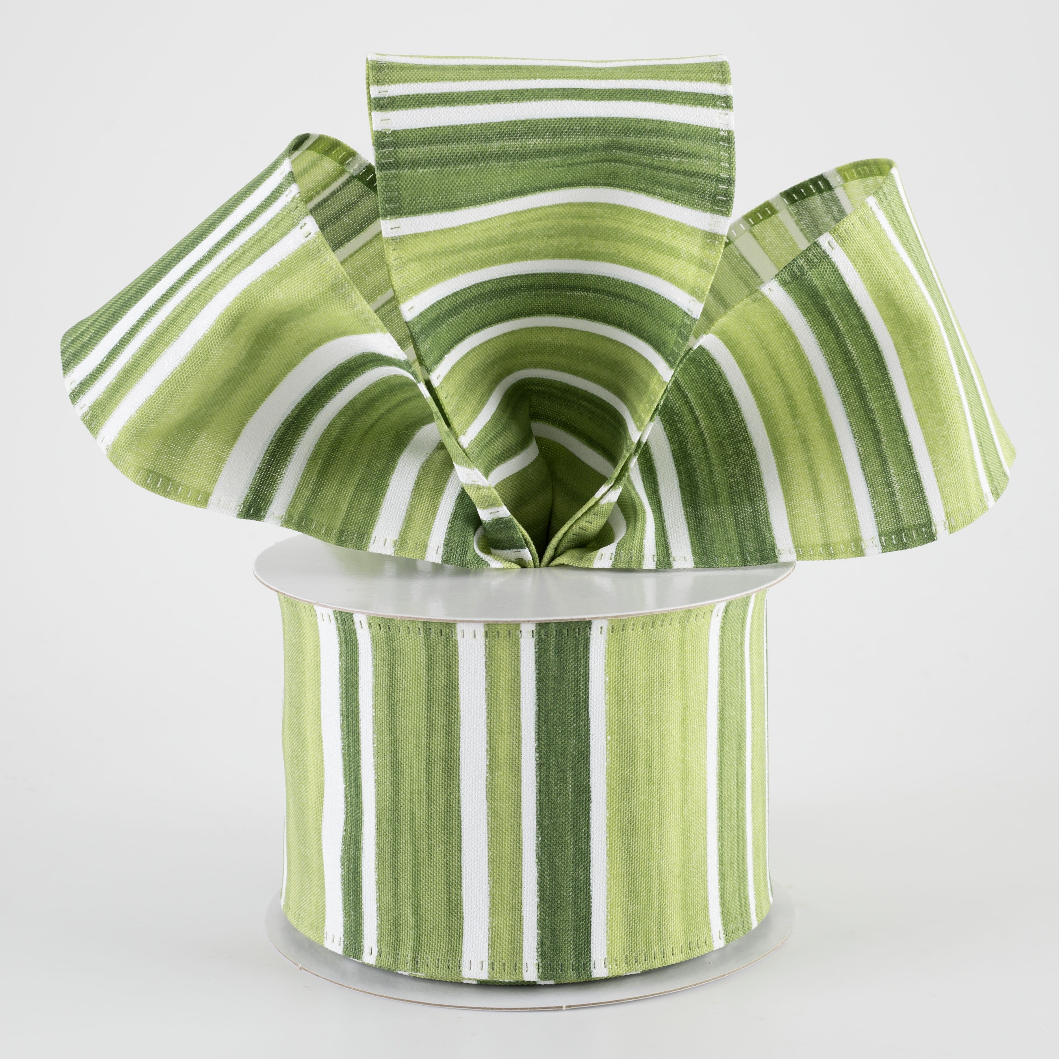 2.5" Ombré Stripes Ribbon: Seaglass Green (10 Yards)
