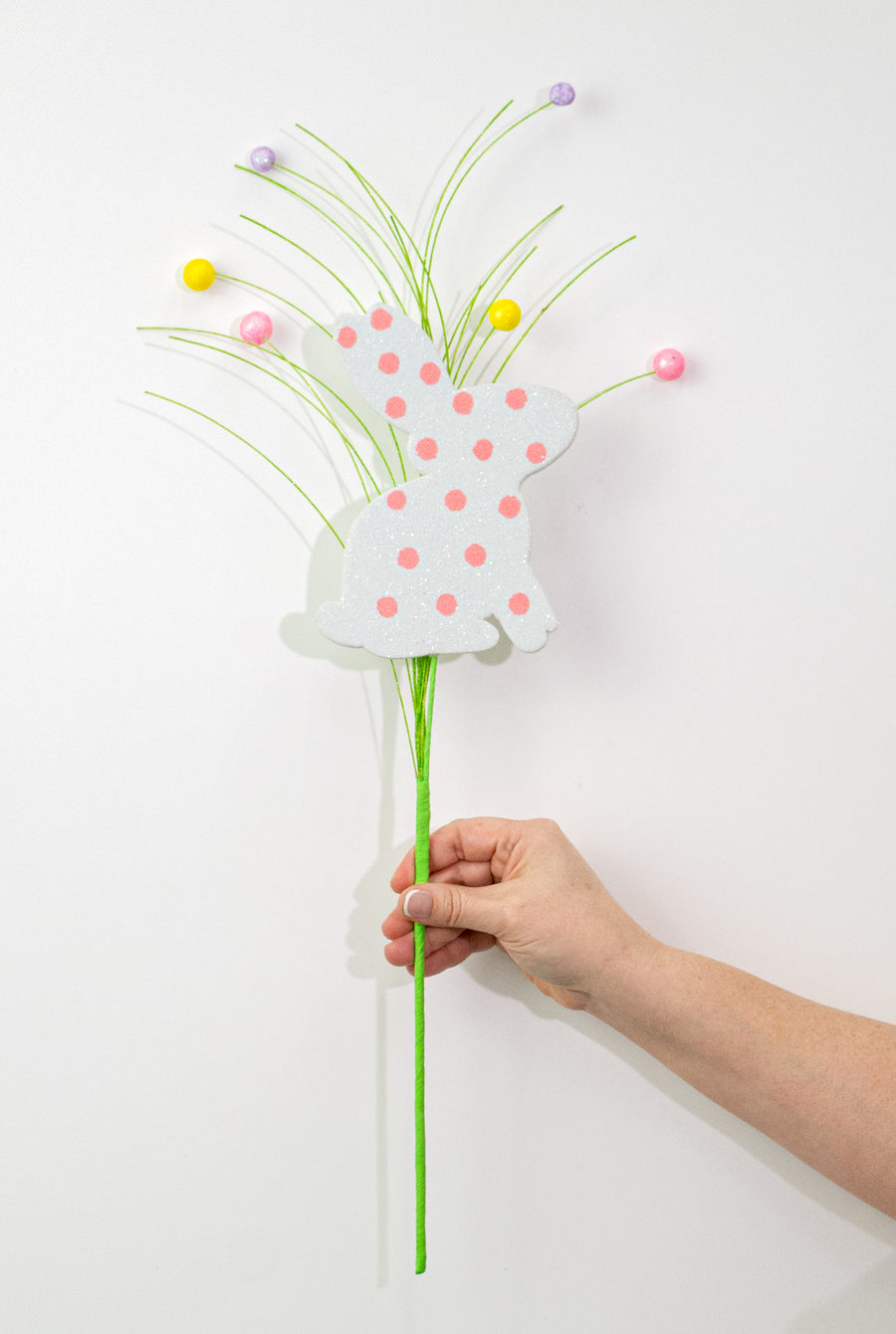 22" Glitter Polkadot Bunny Spray