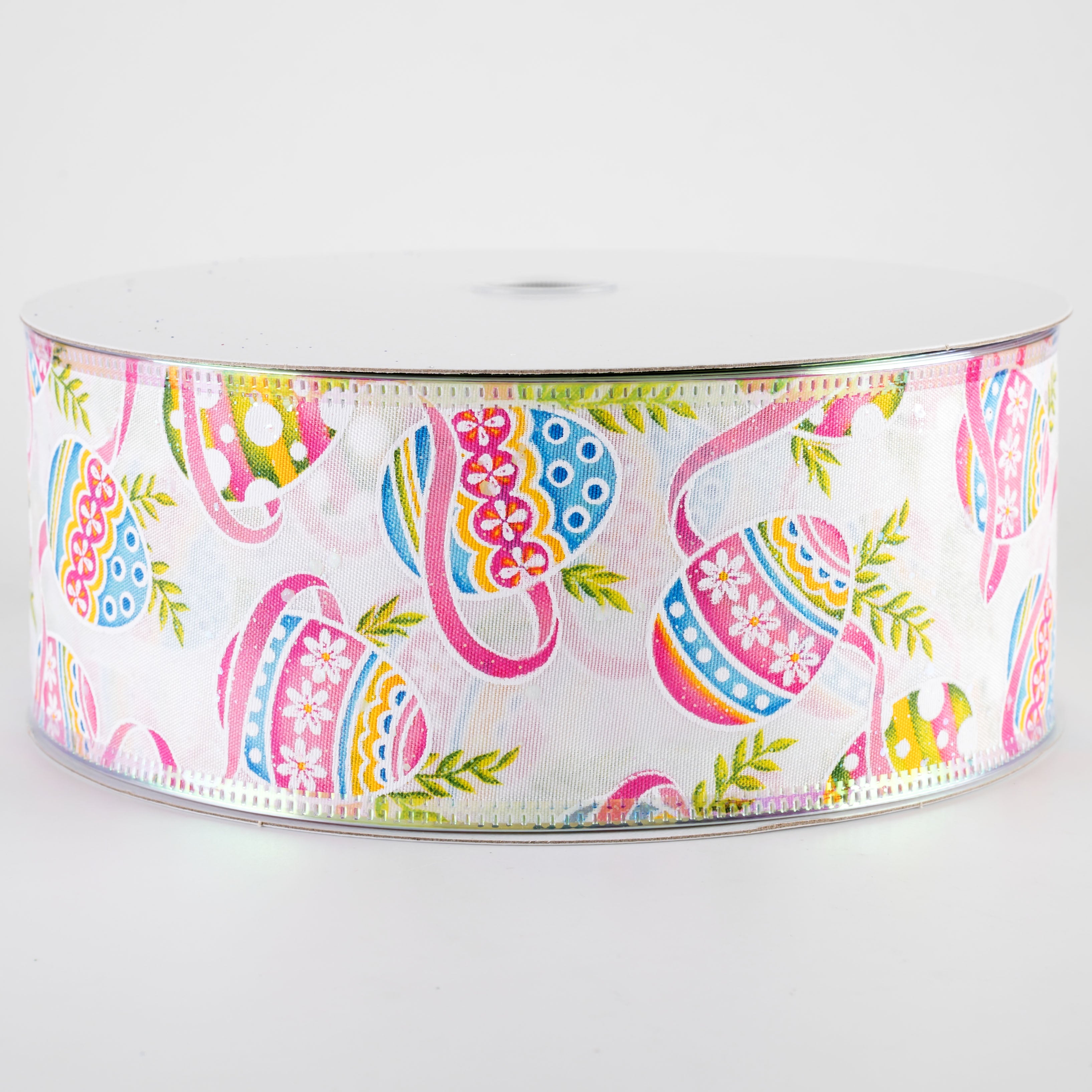 2.5" Iridescent Bright Easter Eggs Ribbon (50 Yards)