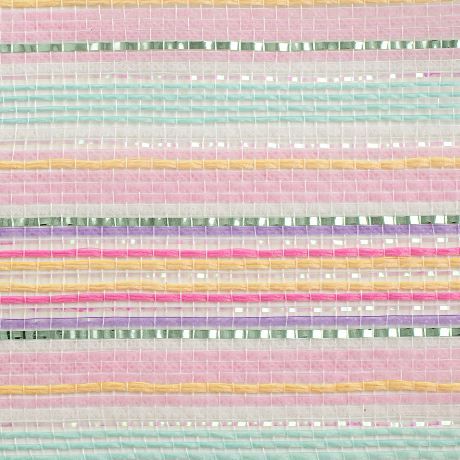 10" Striation Stripes Fabric & Breeze Mesh: Pastel Spring Iridescent