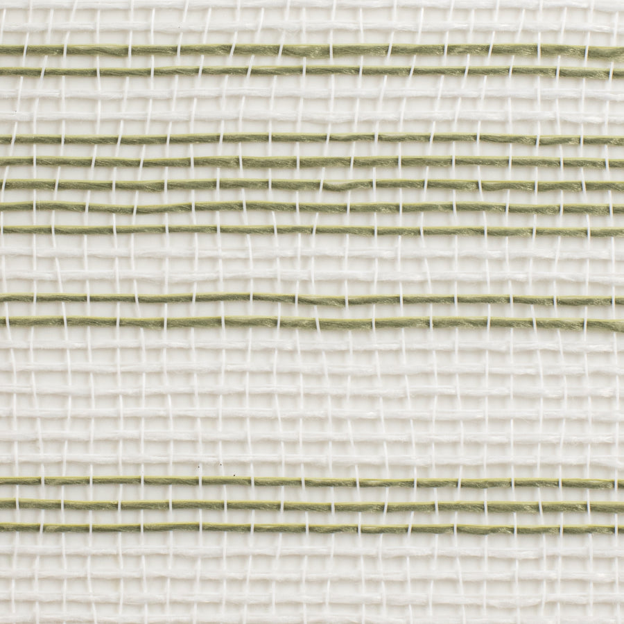 10" Fabric Ticking Mesh: Moss Green & White