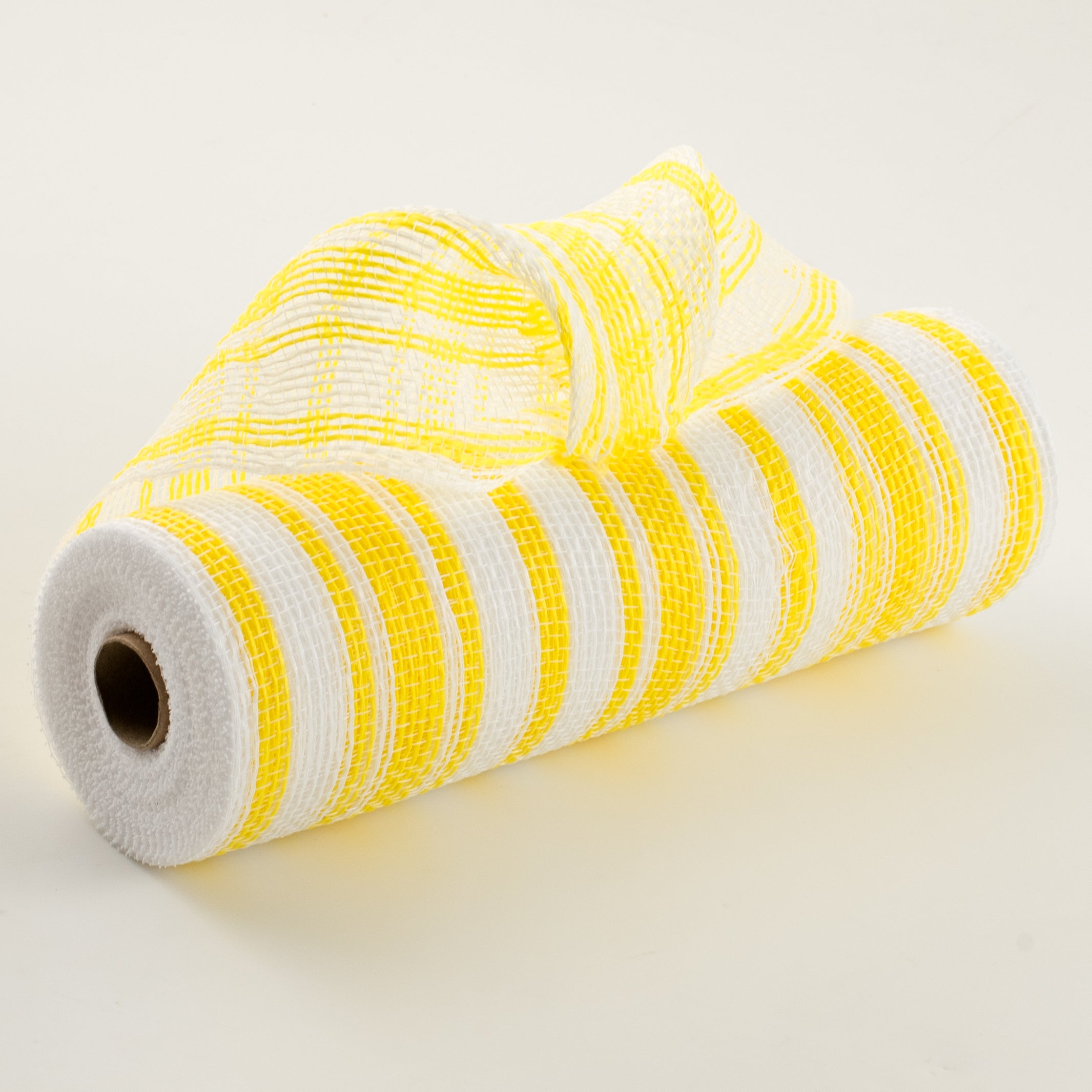 10" Fabric Ticking Mesh: Yellow & White