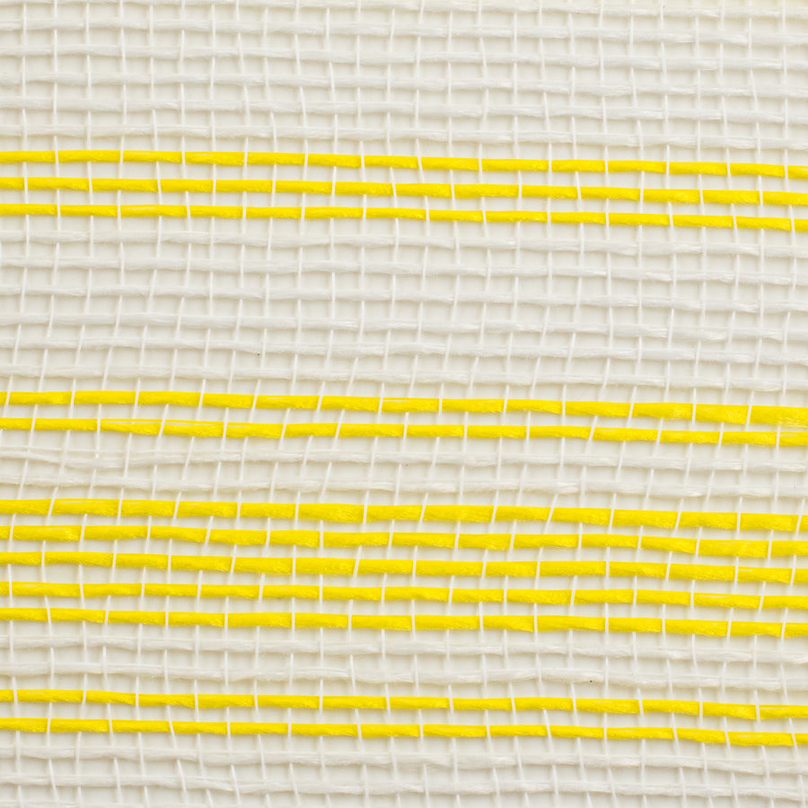 10" Fabric Ticking Mesh: Yellow & White