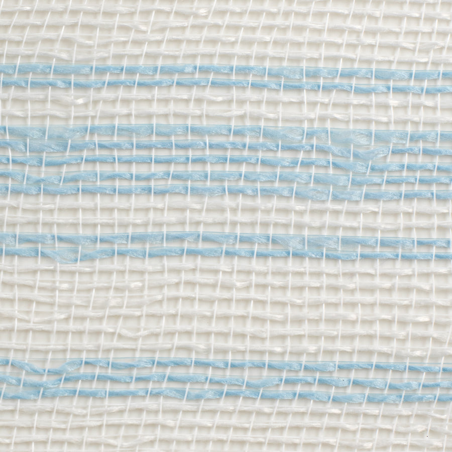 10" Fabric Ticking Mesh: Light Blue & White