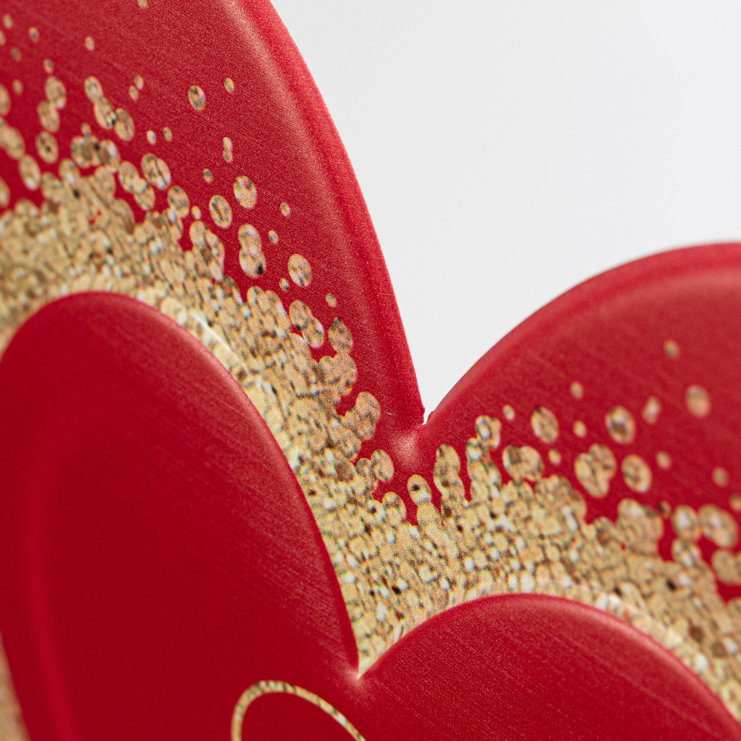12" Metal Embossed Hanger: Red Be Mine Heart