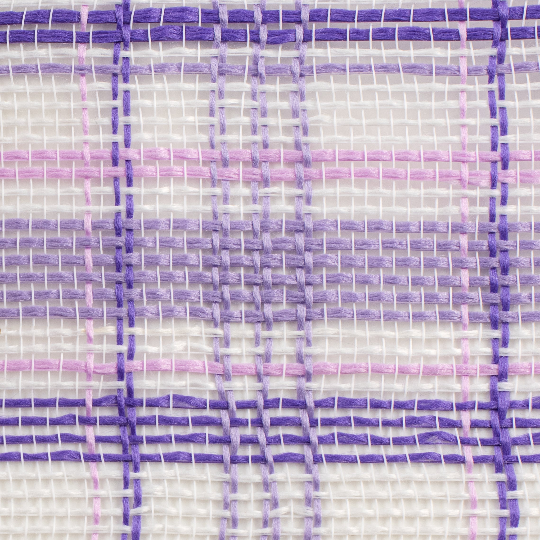 10" Fabric Plaid Mesh: Purple, Lavender & White