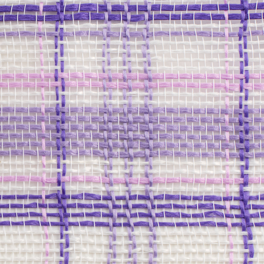 10" Fabric Plaid Mesh: Purple, Lavender & White