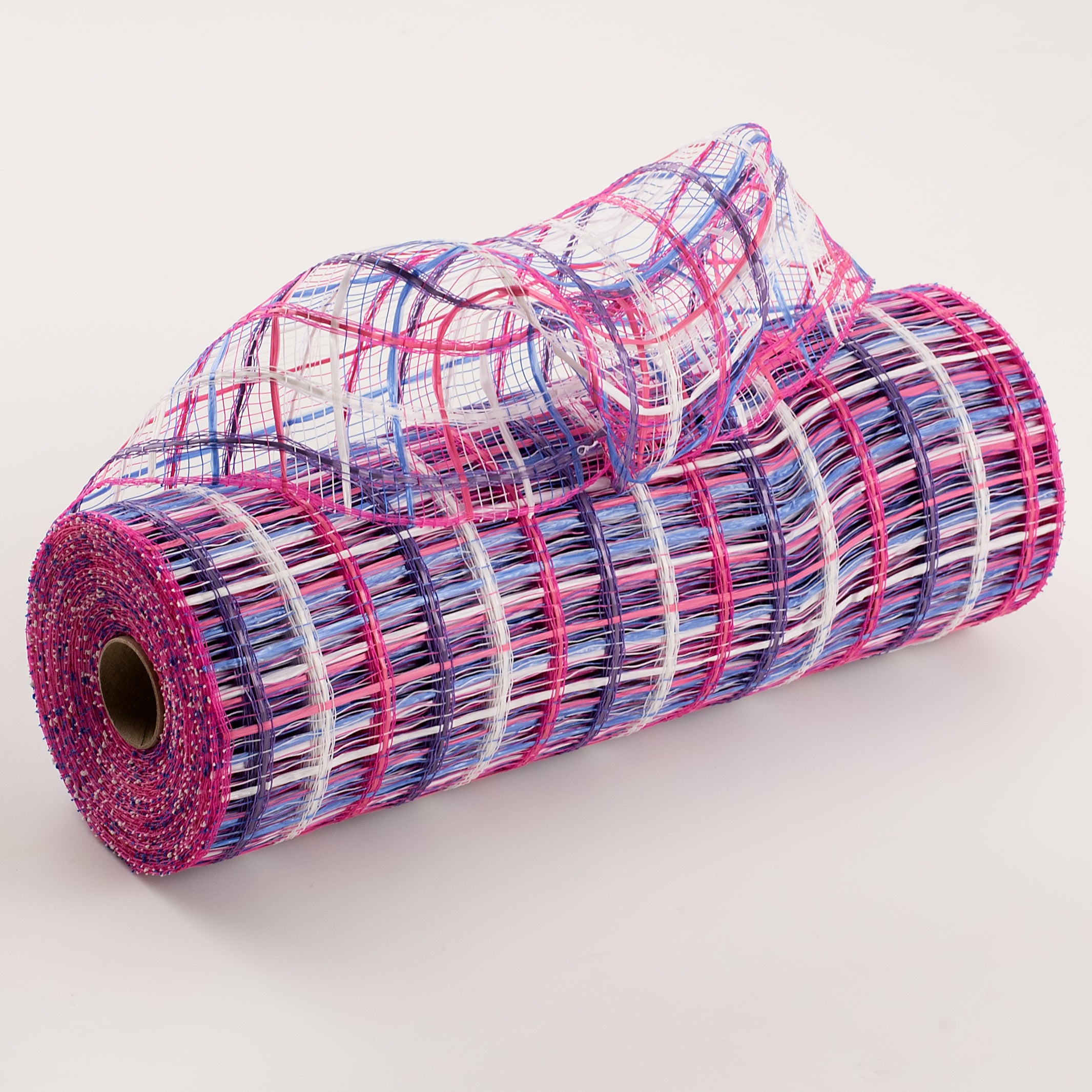 10" Wide Weave Mesh: Purple, Fuchsia Pink & Blue