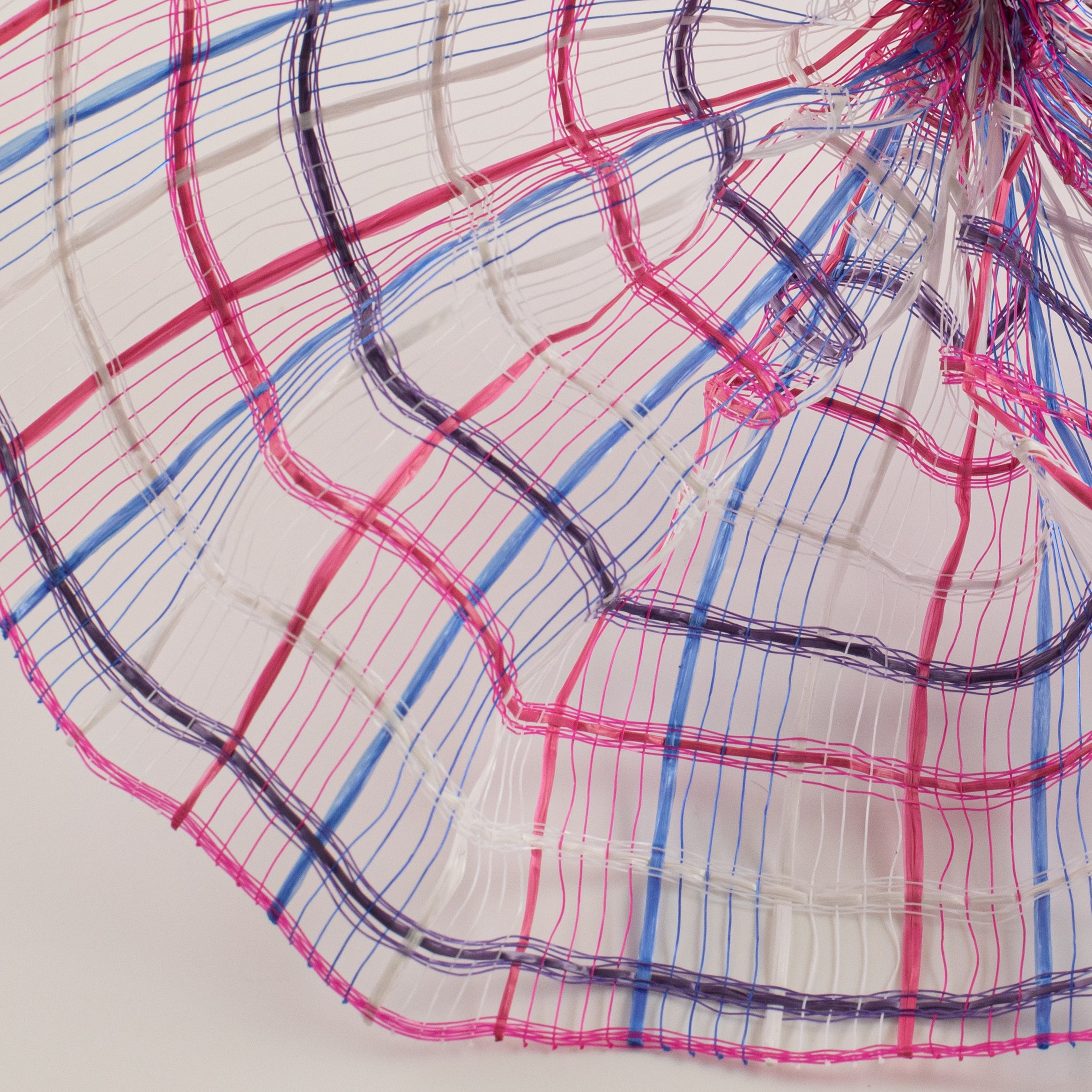 10" Wide Weave Mesh: Purple, Fuchsia Pink & Blue