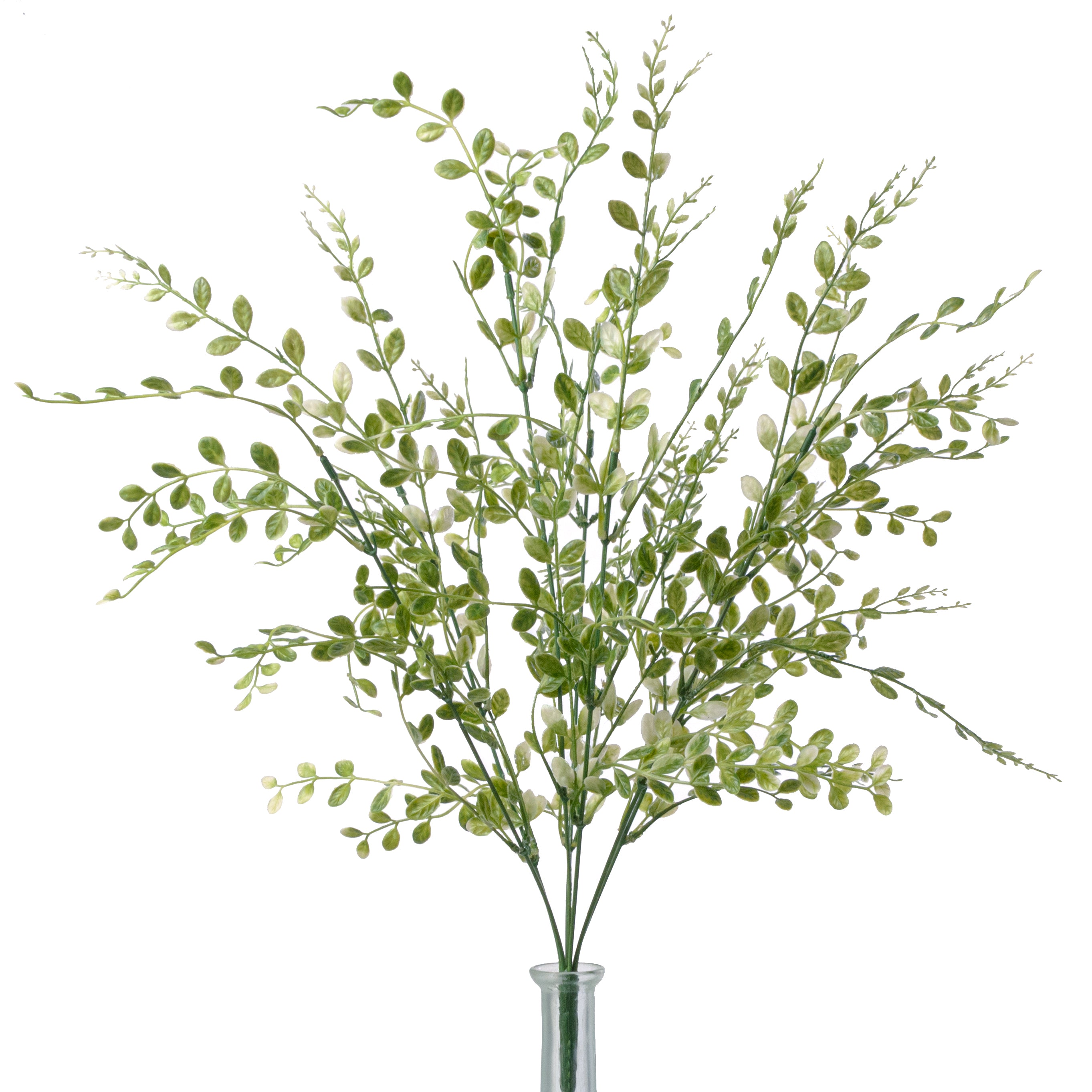 22" Plastic Boxwood Bush: Variegated Green