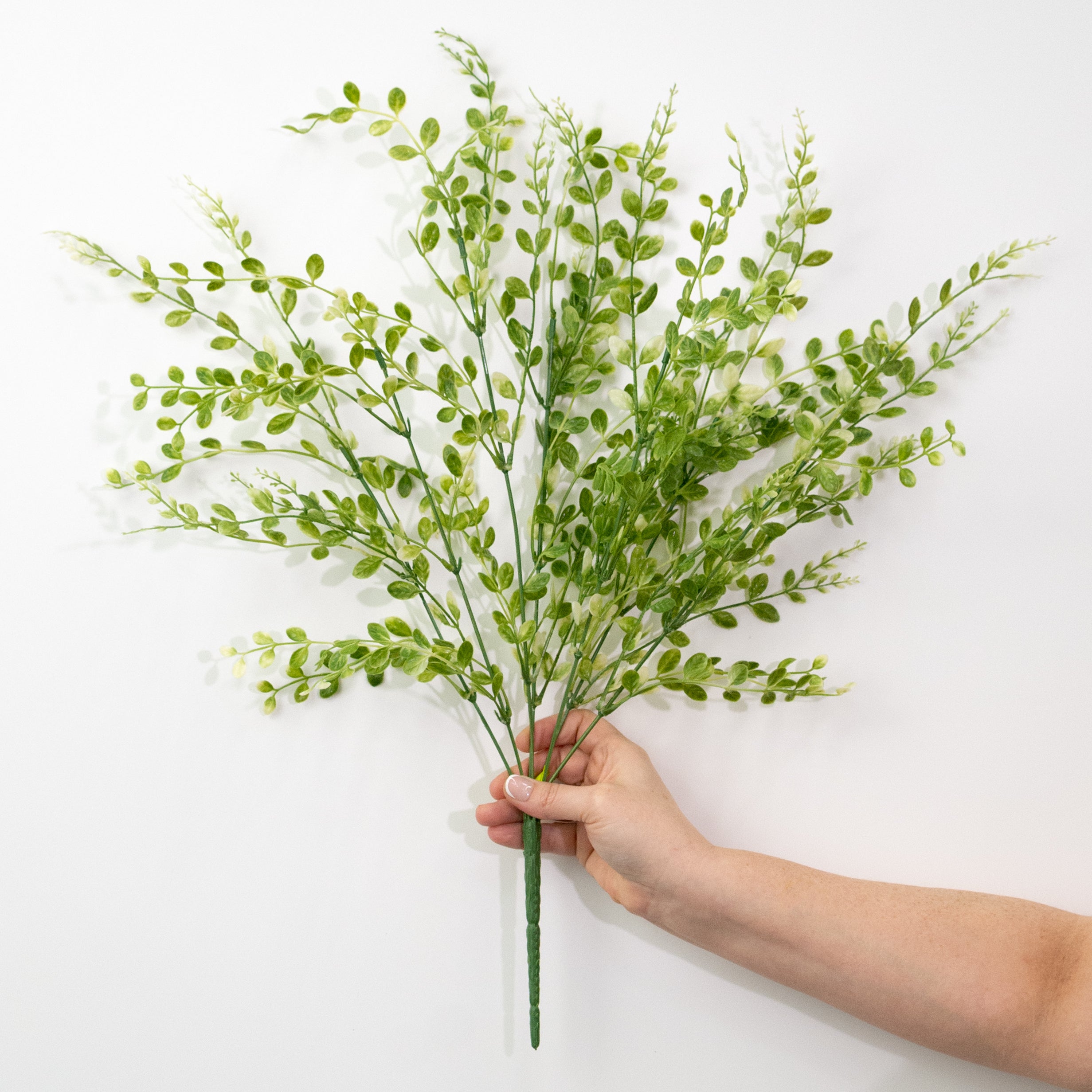 22" Plastic Boxwood Bush: Variegated Green