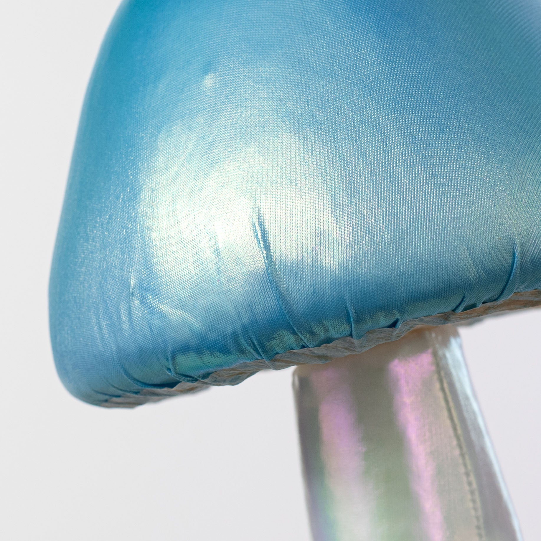 20" Pearl Mushroom Pick: Blue & Iridescent White