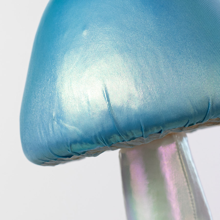 20" Pearl Mushroom Pick: Blue & Iridescent White