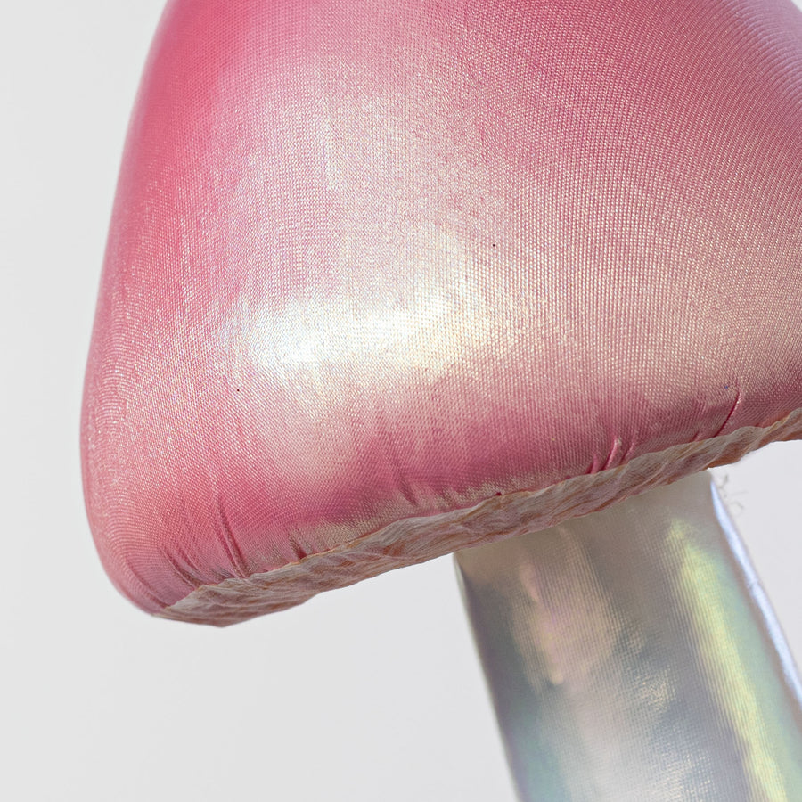 20" Pearl Mushroom Pick: Pink & Iridescent White