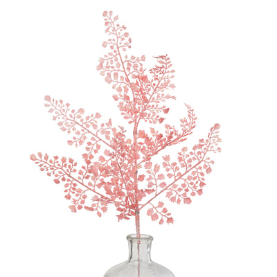23" Glitter Maidenhair Fern Spray: Iridescent Pink