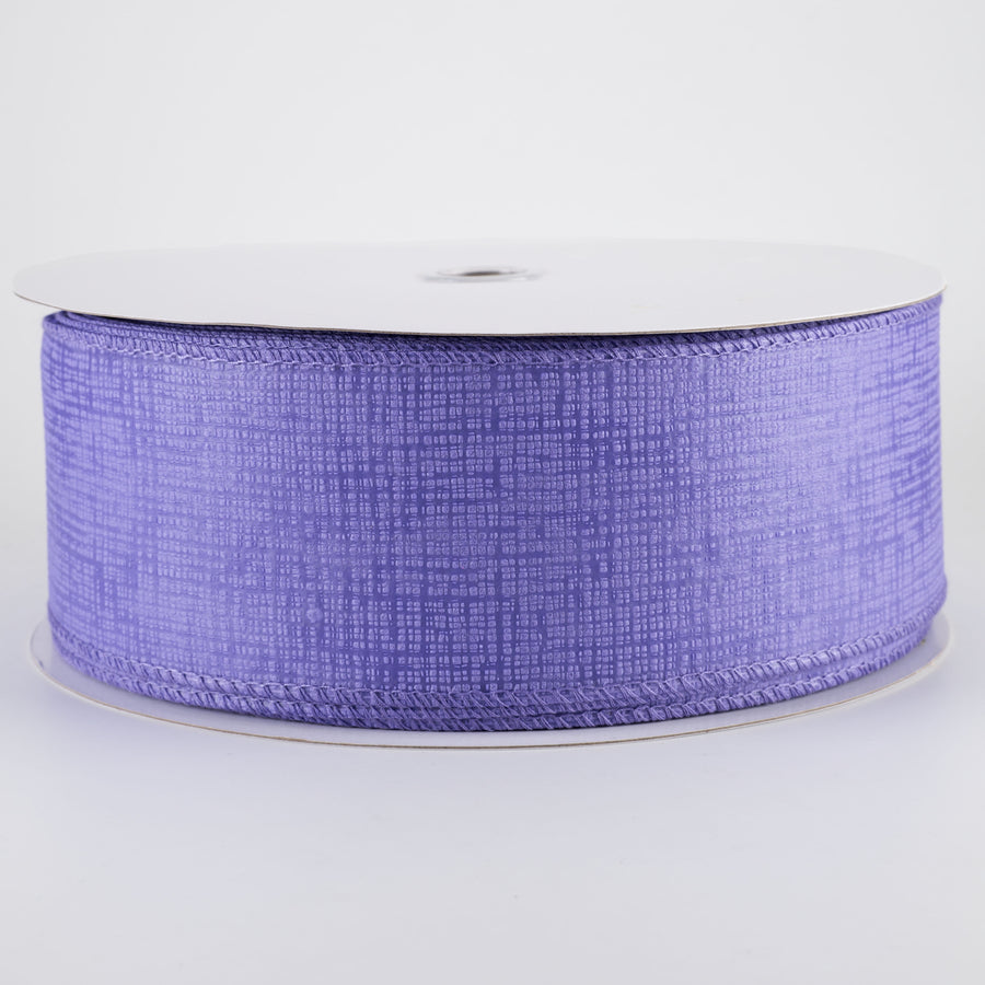2.5" Embossed Crosshatch Breeze Ribbon: Lilac Purple (50 Yards)