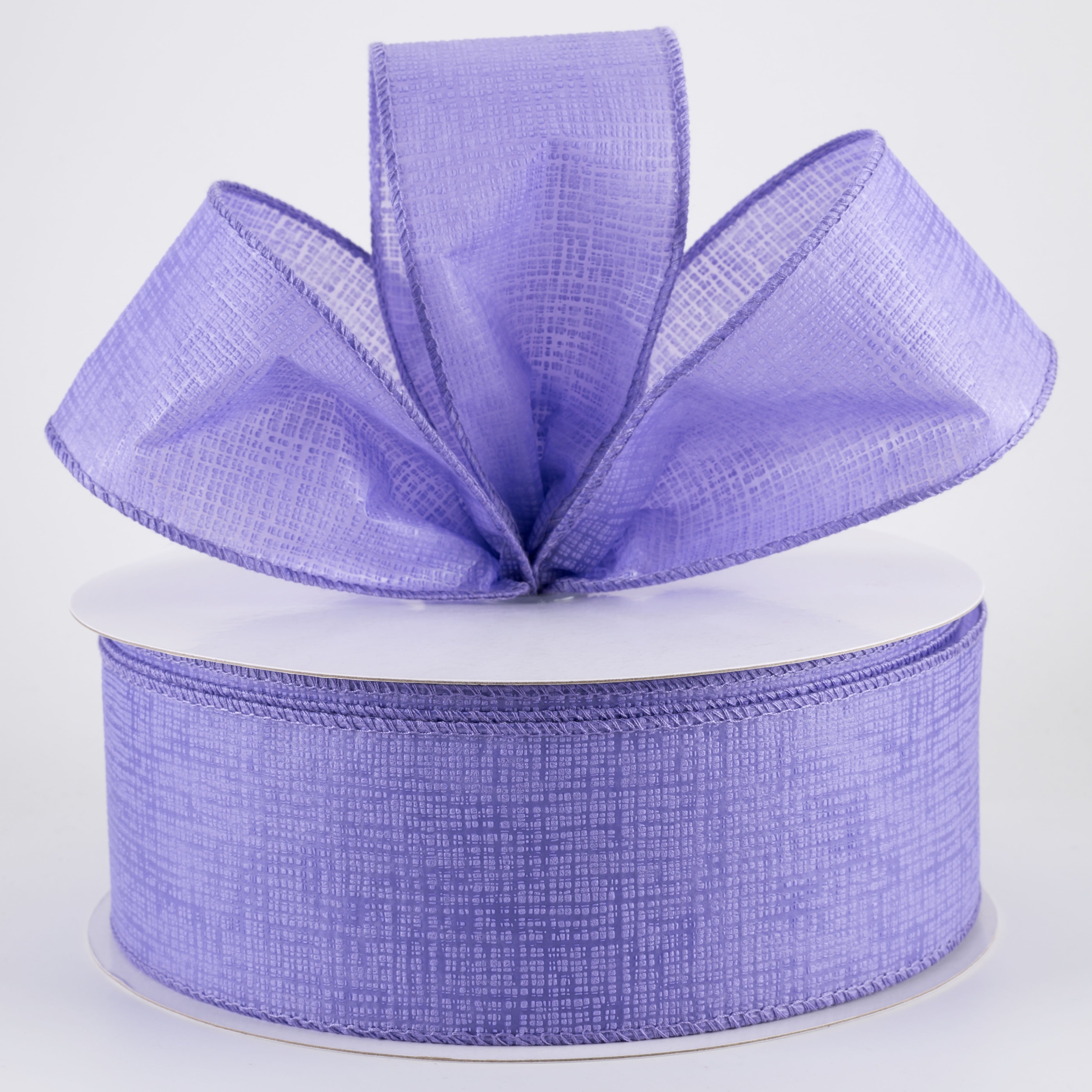 2.5" Embossed Crosshatch Breeze Ribbon: Lilac Purple (50 Yards)