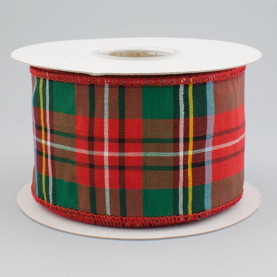 2.5" Taffeta Alford Plaid Ribbon (10 Yards)